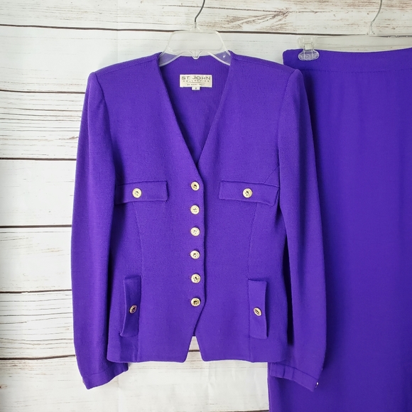 St John Marie Gray | Santana Knit Skirt Suit - Picture 2 of 7